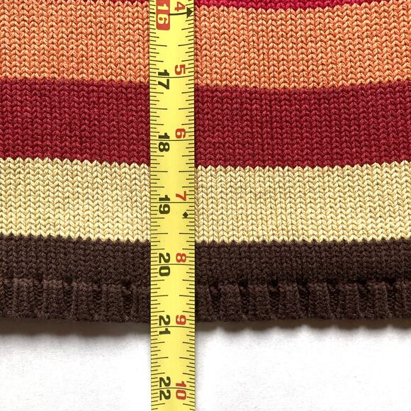 Vintage Jeanne Pierre Turtleneck Sweater Womens Medium Multi Striped Y2K - Picture 10 of 10